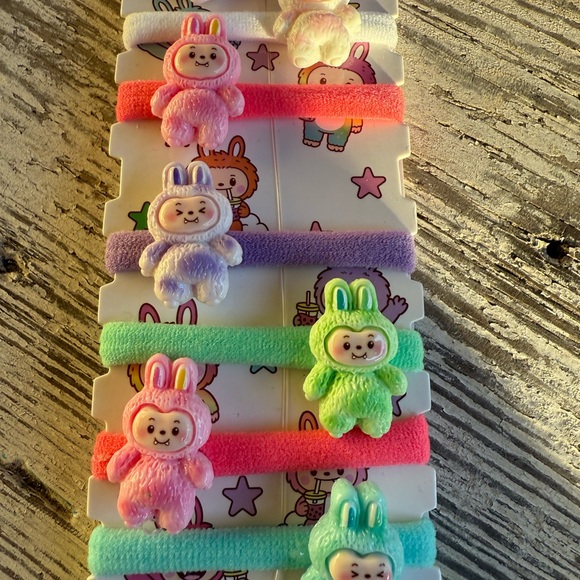 Brand NWT Girl’s Cutesters Bunny Hair Ties Set of 13 for Kids - Picture 4 of 10